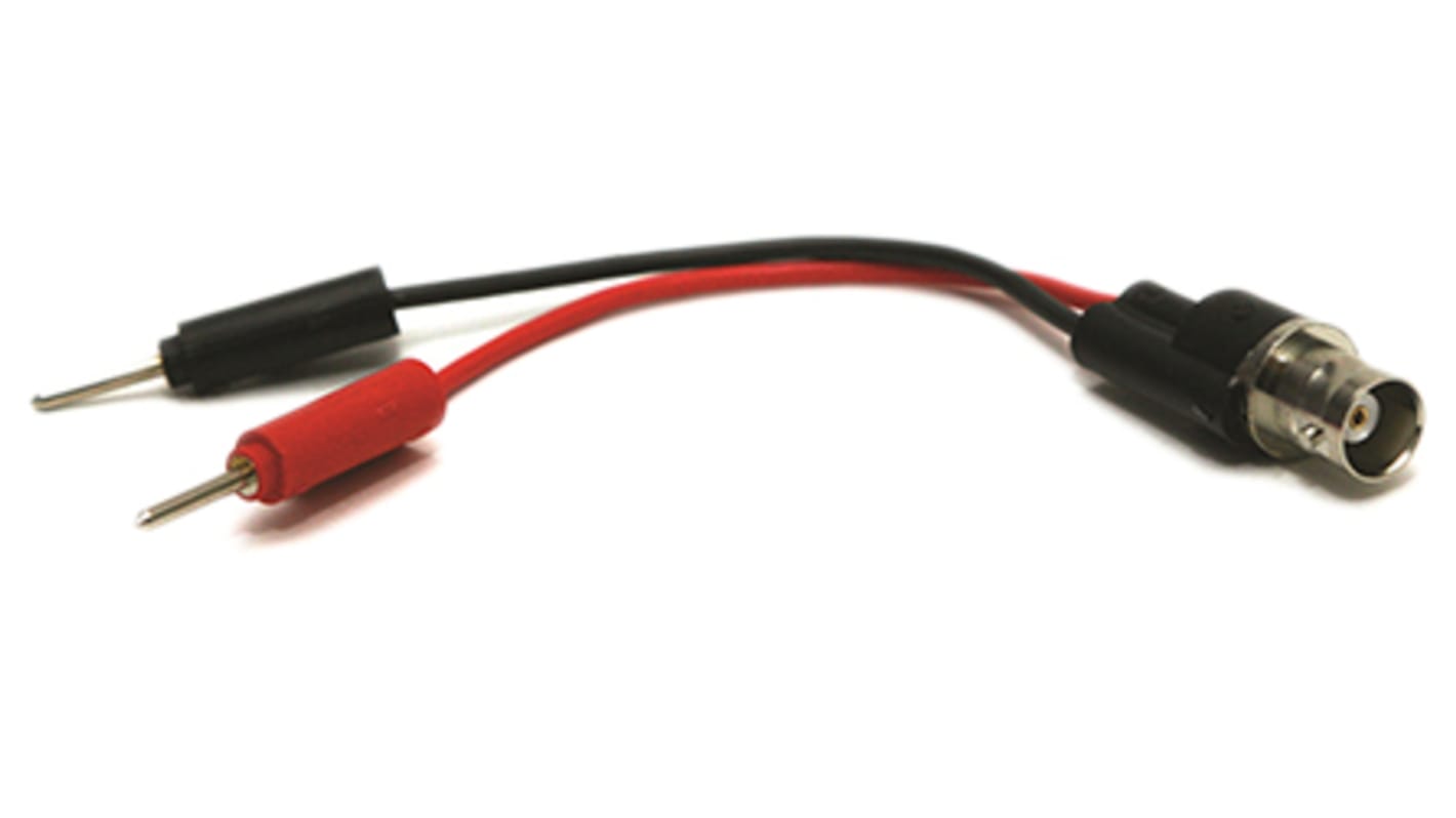 Cable de prueba BNC Mueller Electric de color Negro, Hembra-Macho, 300V ac, 5A, 100mm