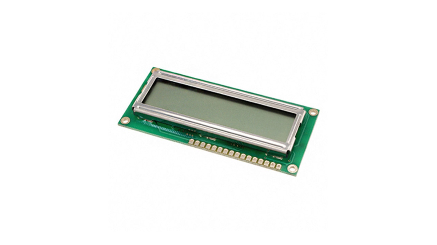 Lumex LCM-S01602DTR/A Alphanumeric LCD Display, 2 Rows by 16 Characters, Reflective