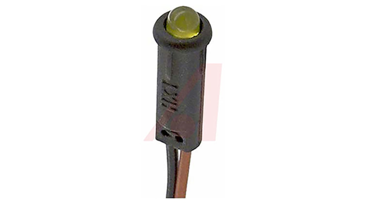 LED Lumex, Amarillo, 585 nm, Vf= 2,6 V, 60°, mont. pasante, encapsulado 3 mm (T-1)