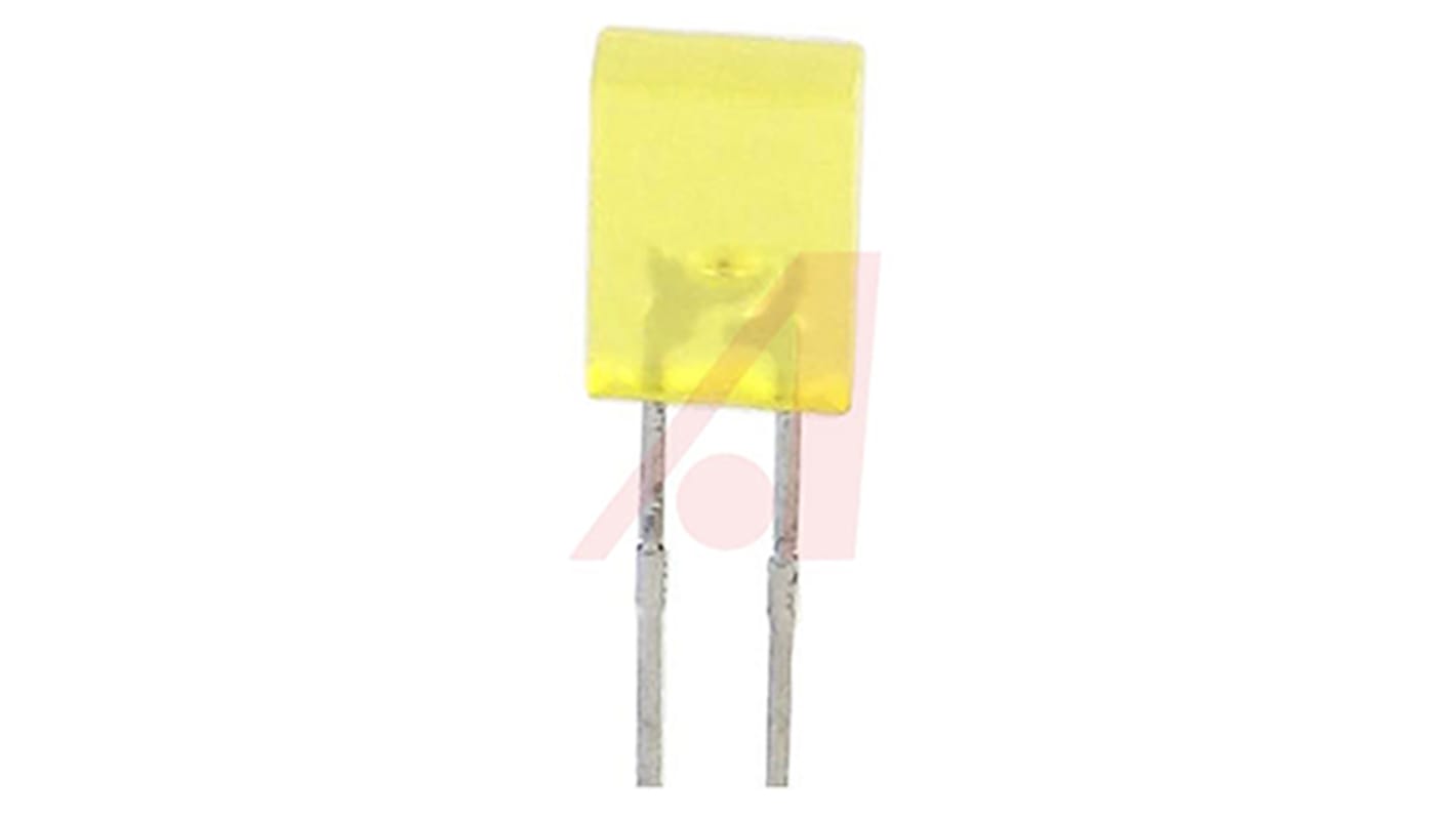 Lumex2.5 V Yellow LED Rectangular Through Hole, QuasarBrite SSL-LX2573YD