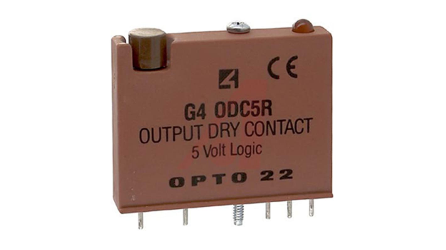 G4ODC5R | Opto 22 Rack, Snap-In Reed Relay, 5V dc Coil, SPST, 130V dc ...