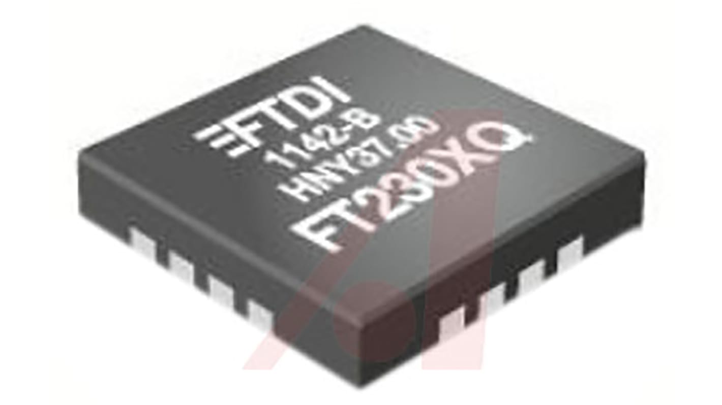 FTDI Chip USB-vezérlő FT230XQ-T, 3MBd, USB 1.1, USB 2.0, 5 V, 16-tüskés, QFN