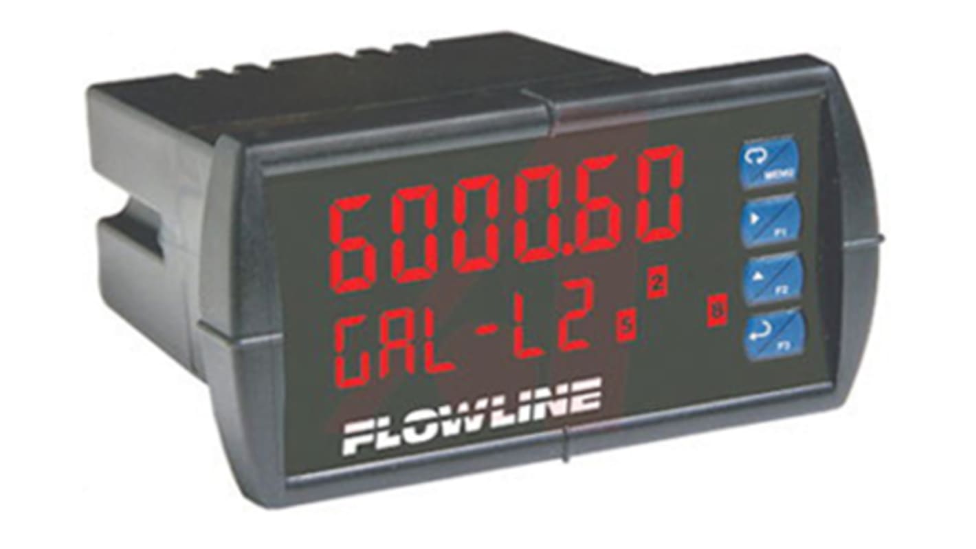 Flowline szintszabályozó 1 bemenettel, DIN sín, panelre szerelt, 85 → 265 V AC