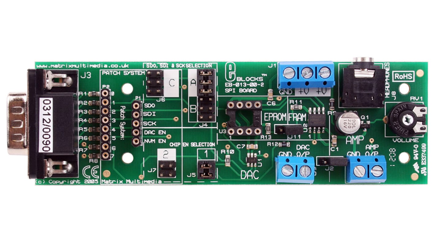 Matrix Technology Solutions Demonstration Board, E-blocks SPI Memory DAC, EB013