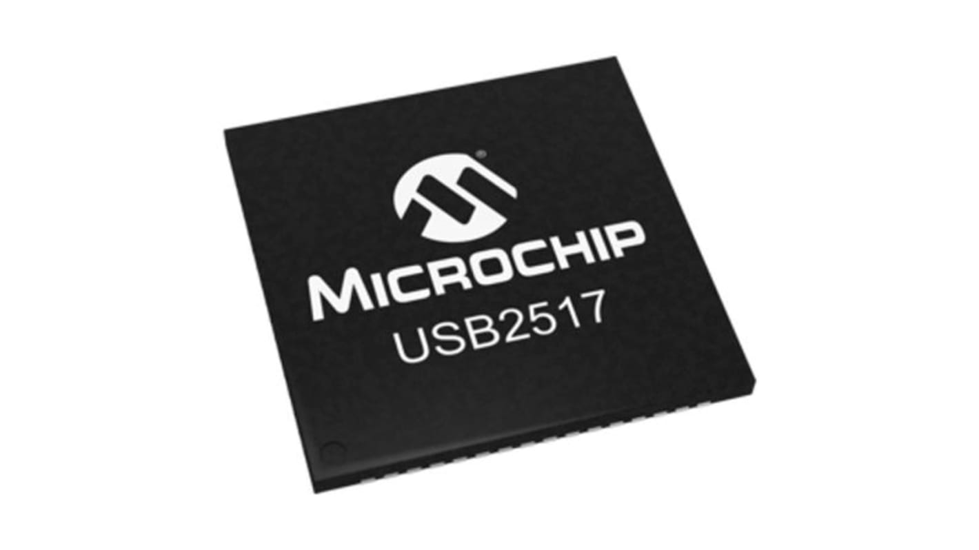 Contrôleur USB CMS Microchip 7 canaux USB 2.0, QFN, 64 broches