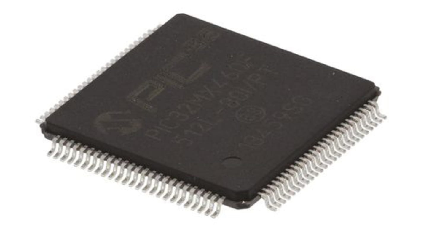 Microchip マイコン, 100-Pin TQFP PIC32MX460F512L-80I/PT