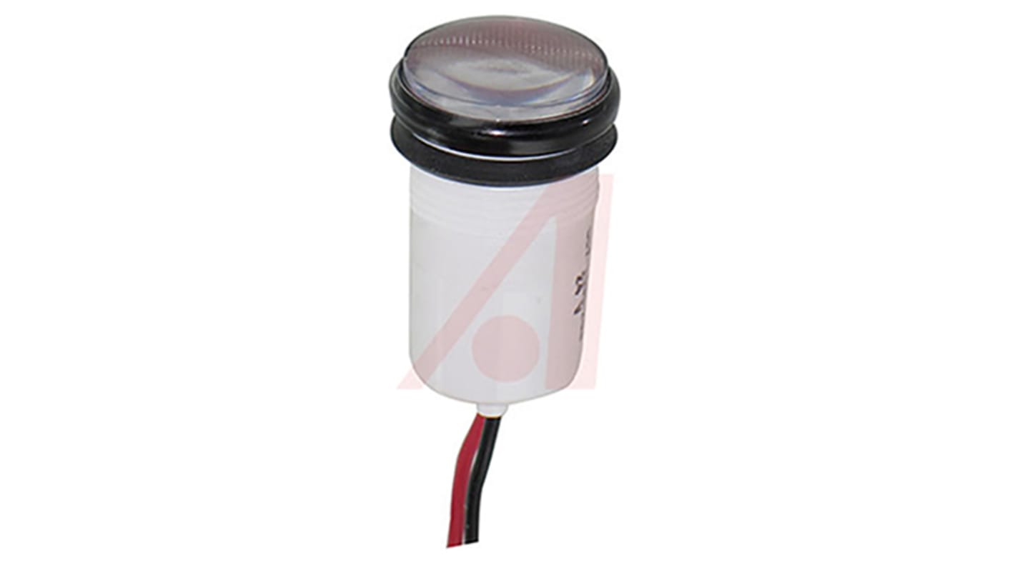 Dialight Red Panel Mount Indicator, 24V dc, 17.5mm Mounting Hole Size, Lead Wires Termination