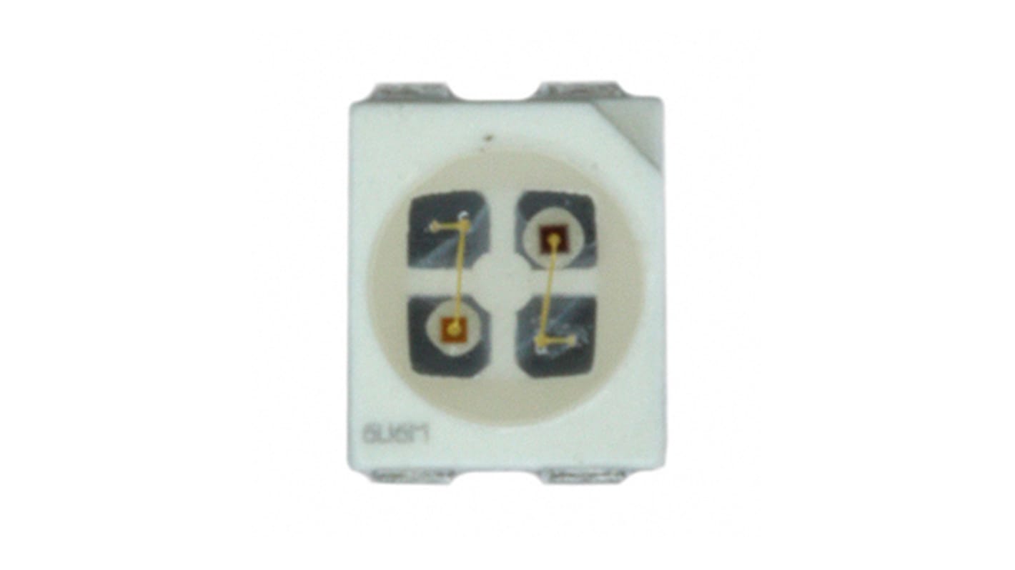 LED Vert, Rouge, CMS, PLCC 4, 2 LEDs, 2 V