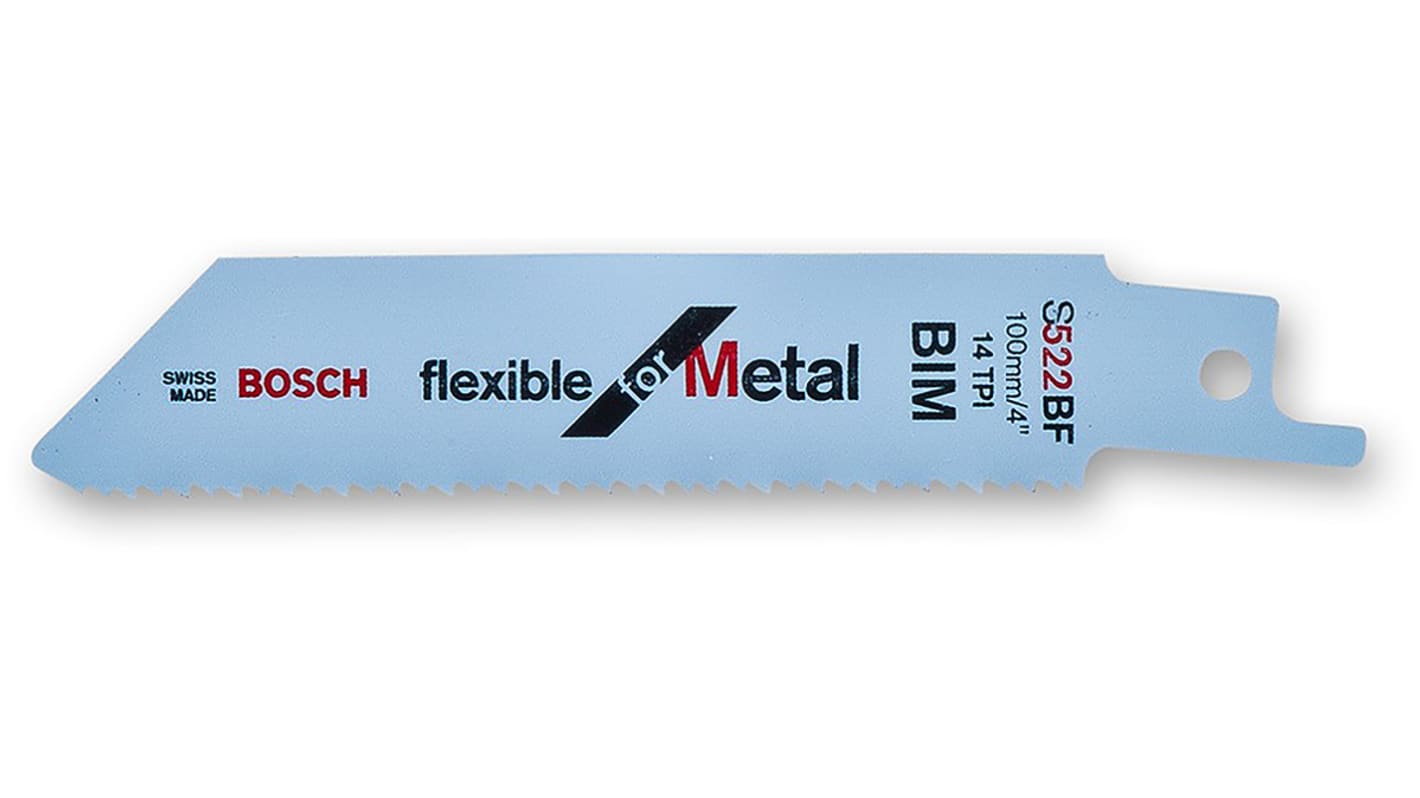 Bosch Bi-Metall Säbelsägeblatt / 14 TPI, 5 Stück für Mitteldickes Blech