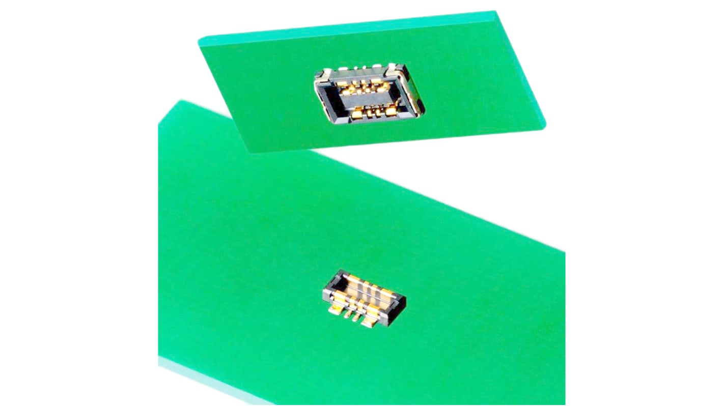 Molex SlimStack Series Straight Surface Mount PCB Header, 8 Contact(s), 0.4mm Pitch, 2 Row(s), Shrouded