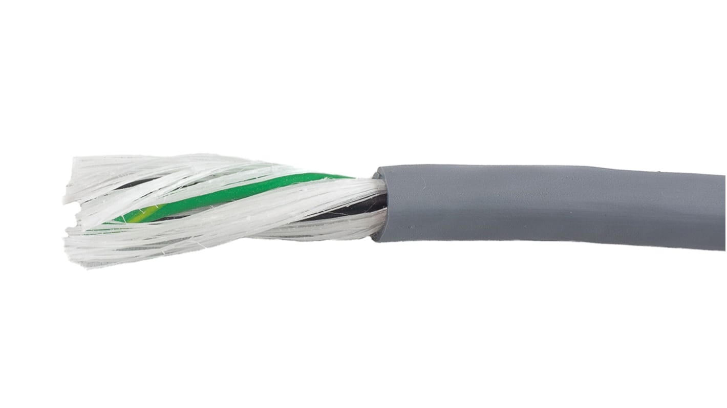 80009 SL005 Alpha Wire Ecogen Ecoflex PUR Control Cable, 3 Cores, 0.2 mm², ECO, Unscreened