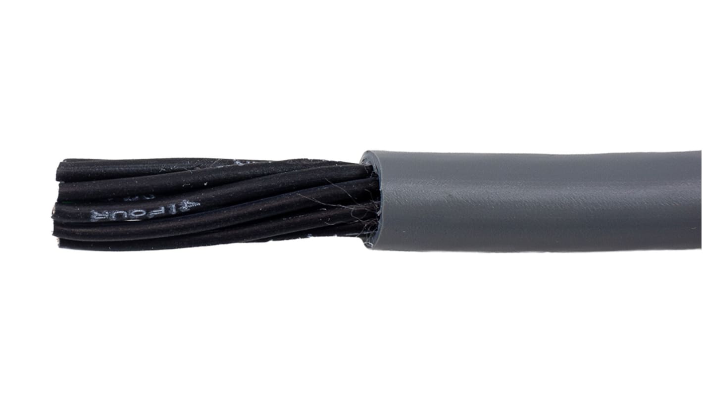 80026 SL005 Alpha Wire Ecogen Ecoflex PUR Control Cable, 12 Cores, 0.5 mm², ECO, Unscreened
