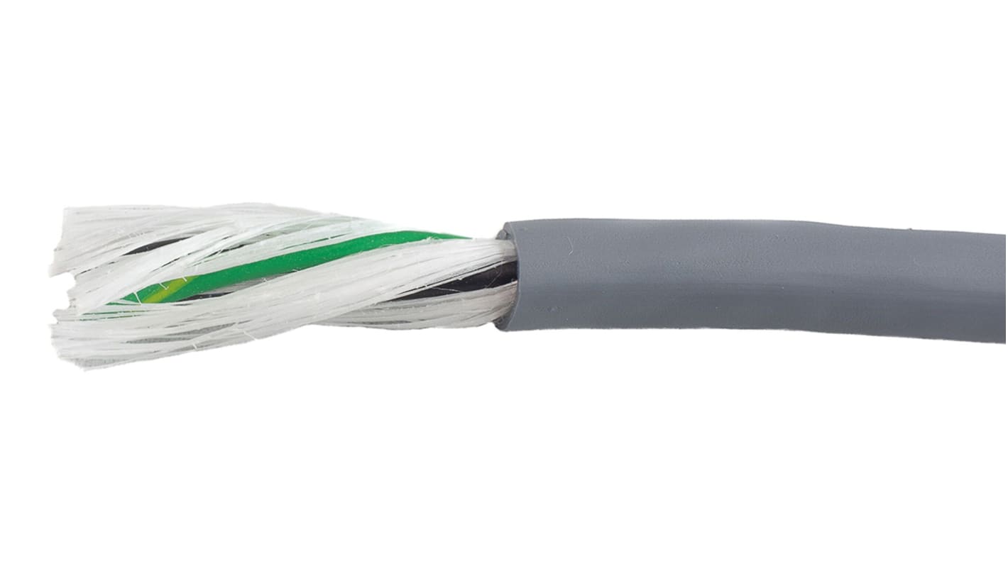 Câble de commande Alpha Wire EcoFlex PUR 600 V, 3 x 0,78 mm², 18 AWG Gris, 30m