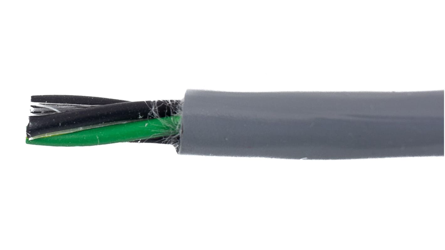 Alpha Wire Ecogen Ecoflex PUR Control Cable, 4 Cores, 0.78 mm², ECO, Unscreened, 30m, Grey PUR Sheath, 18 AWG