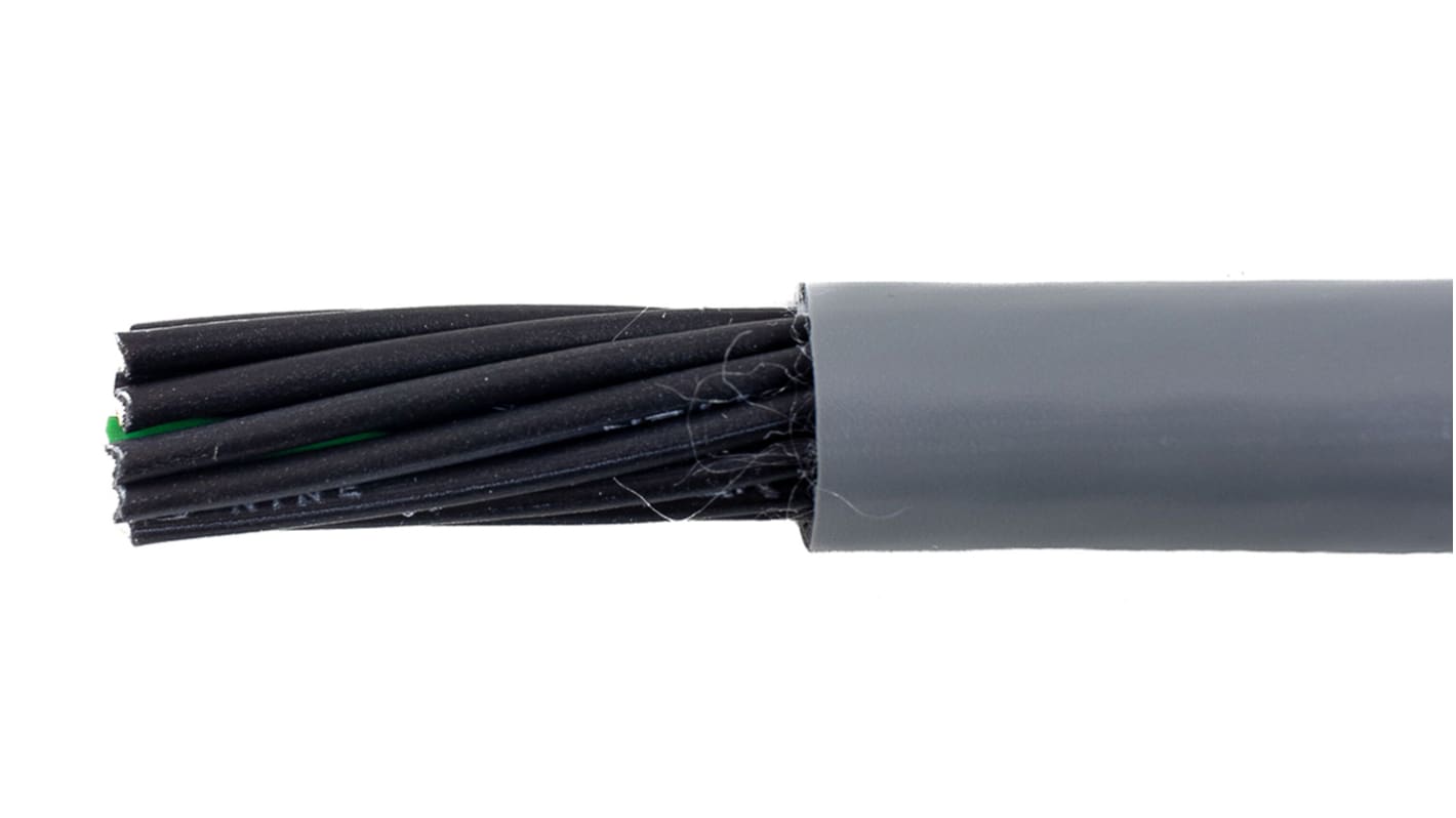 80039 SL005 Alpha Wire Ecogen Ecoflex PUR Control Cable, 18 Cores, 0.78 mm², ECO, Unscreened