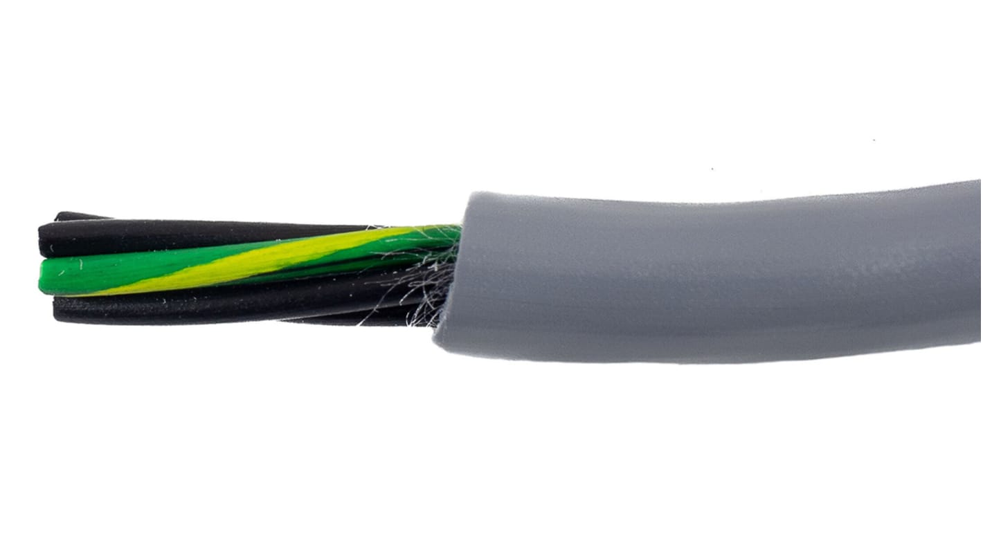 Câble de commande Alpha Wire EcoFlex PUR 600 V, 5 x 1,33 mm², 16 AWG, gaine PUR Gris, 30m