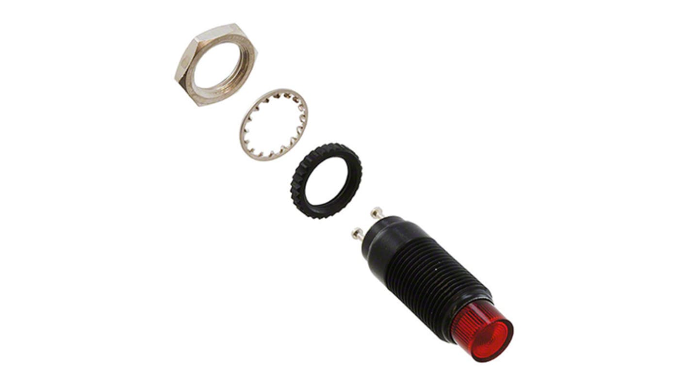 Dialight Red Indicator, 14V dc, 9.53mm Mounting Hole Size