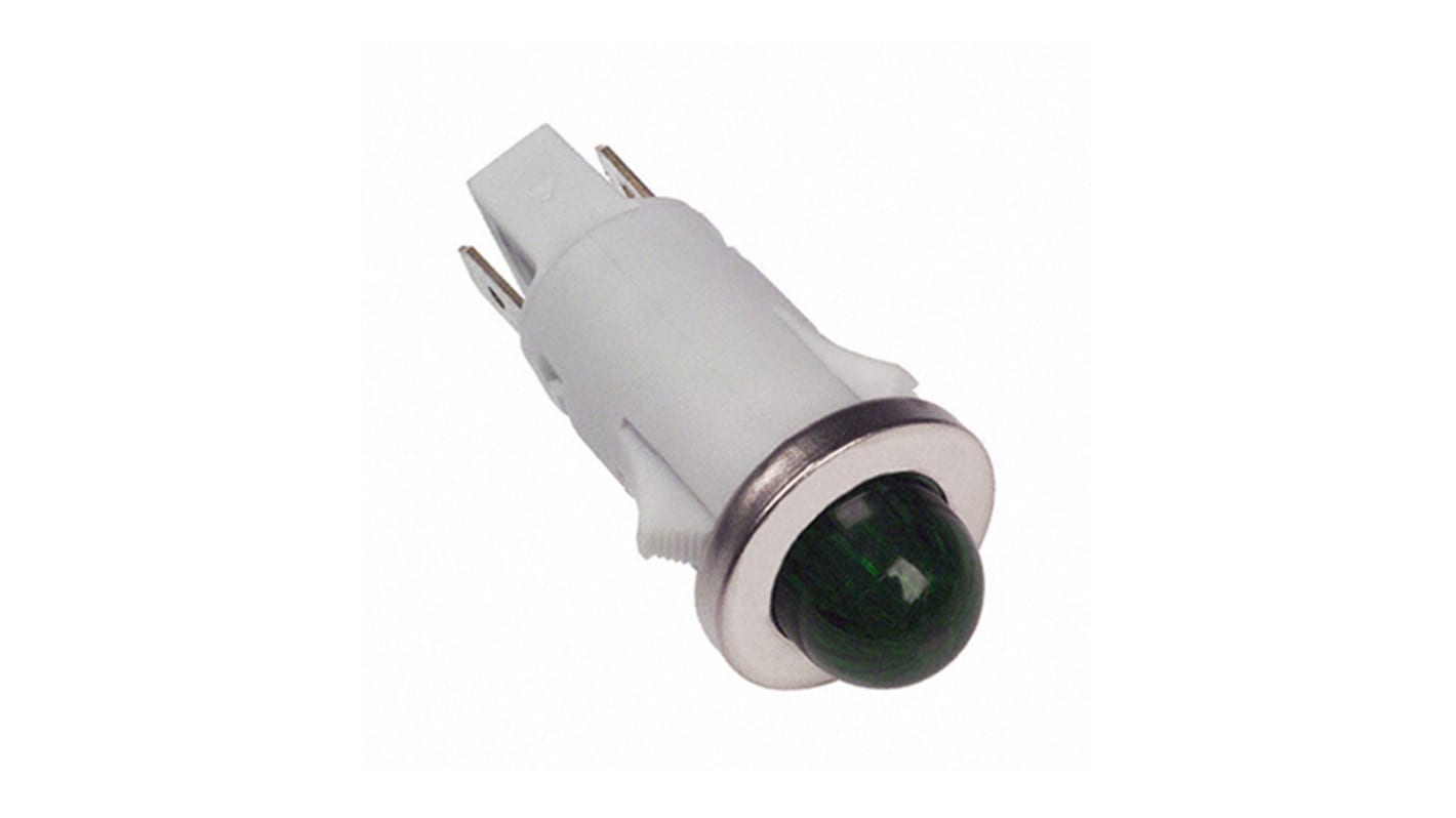 Bombilla para piloto luminoso LED VCC Verde, 12 → 24 V dc, 22 → 32V ac, casquillo Contactos machos