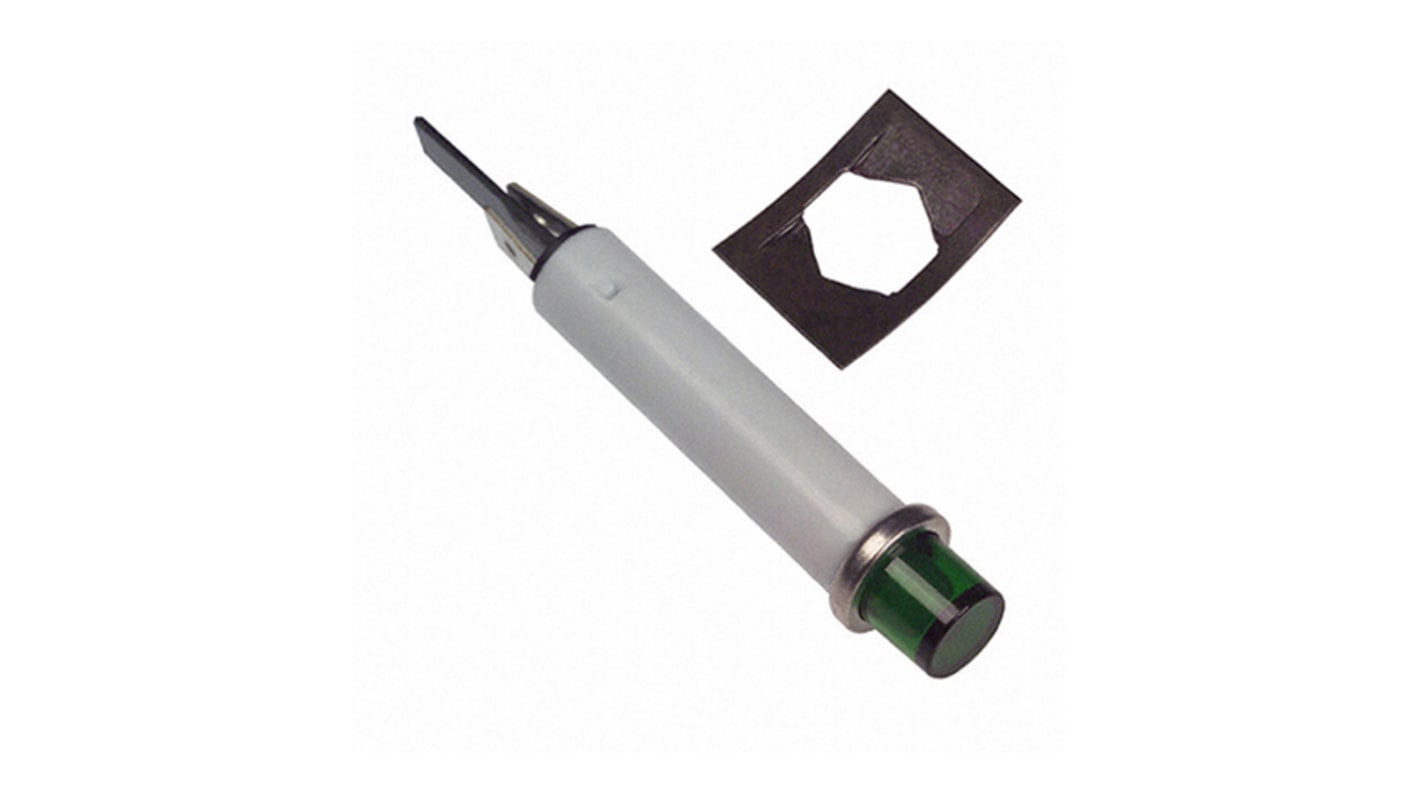 VCC LED Leuchtmittel Grün, 10 → 20 V ac, 6 → 13.5V dc, Ø 7.87mm x 41.91mm, Sockel Drahtanschlussklemme