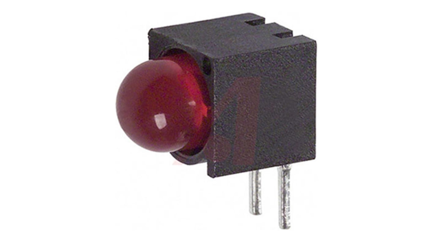 Indicador LED para PCB a 90º Dialight Rojo, λ 635 nm, 1 LED, 60°, dim. 6.1 x 9.27 x 6.1mm, mont. pasante