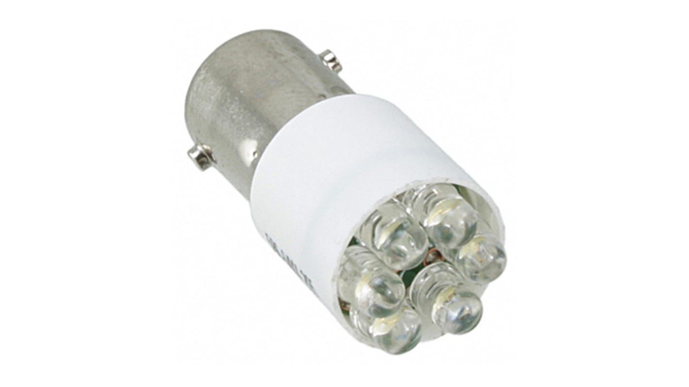 Dialight LED LED, sichtbarer Bereich Weiß, 28V dc / 4000mcd, Ø 10.92mm x 27.7mm, Sockel BA9s