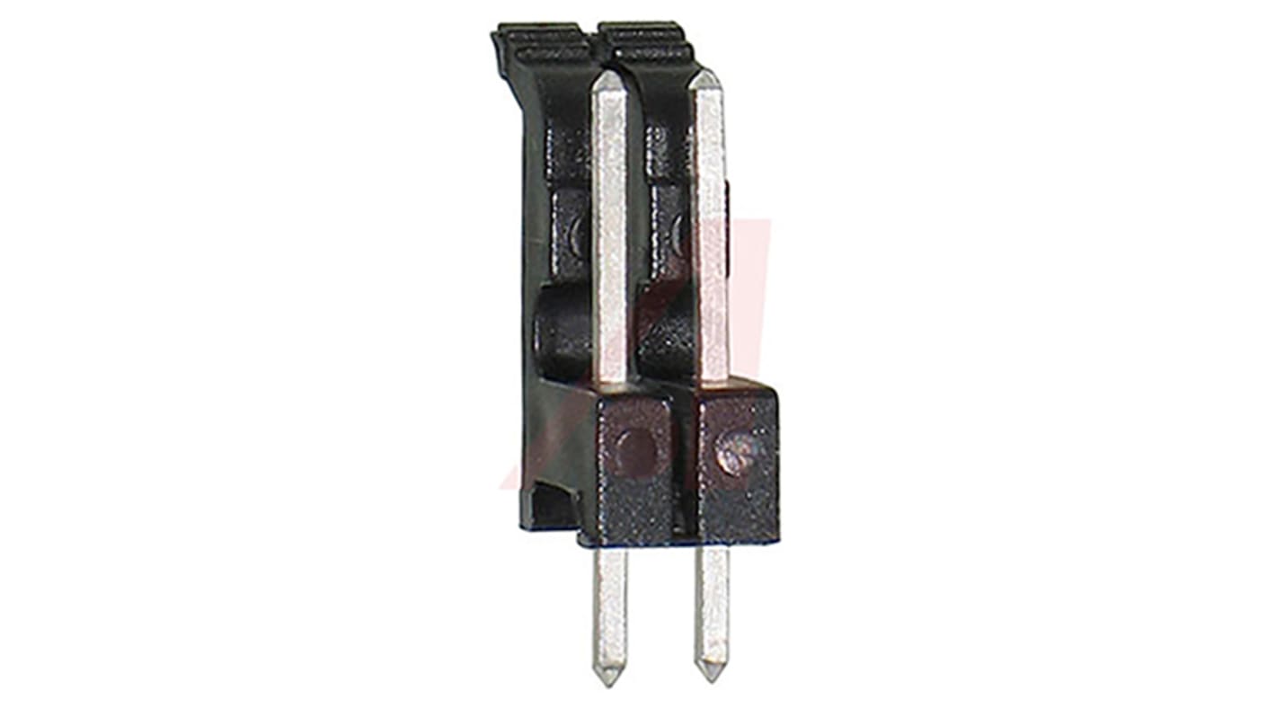 VCC CNX Leiterplatten-Stiftleiste gerade, 2-polig / 1-reihig, Raster 2.54mm, Kabel-Platine, Lötanschluss-Anschluss,