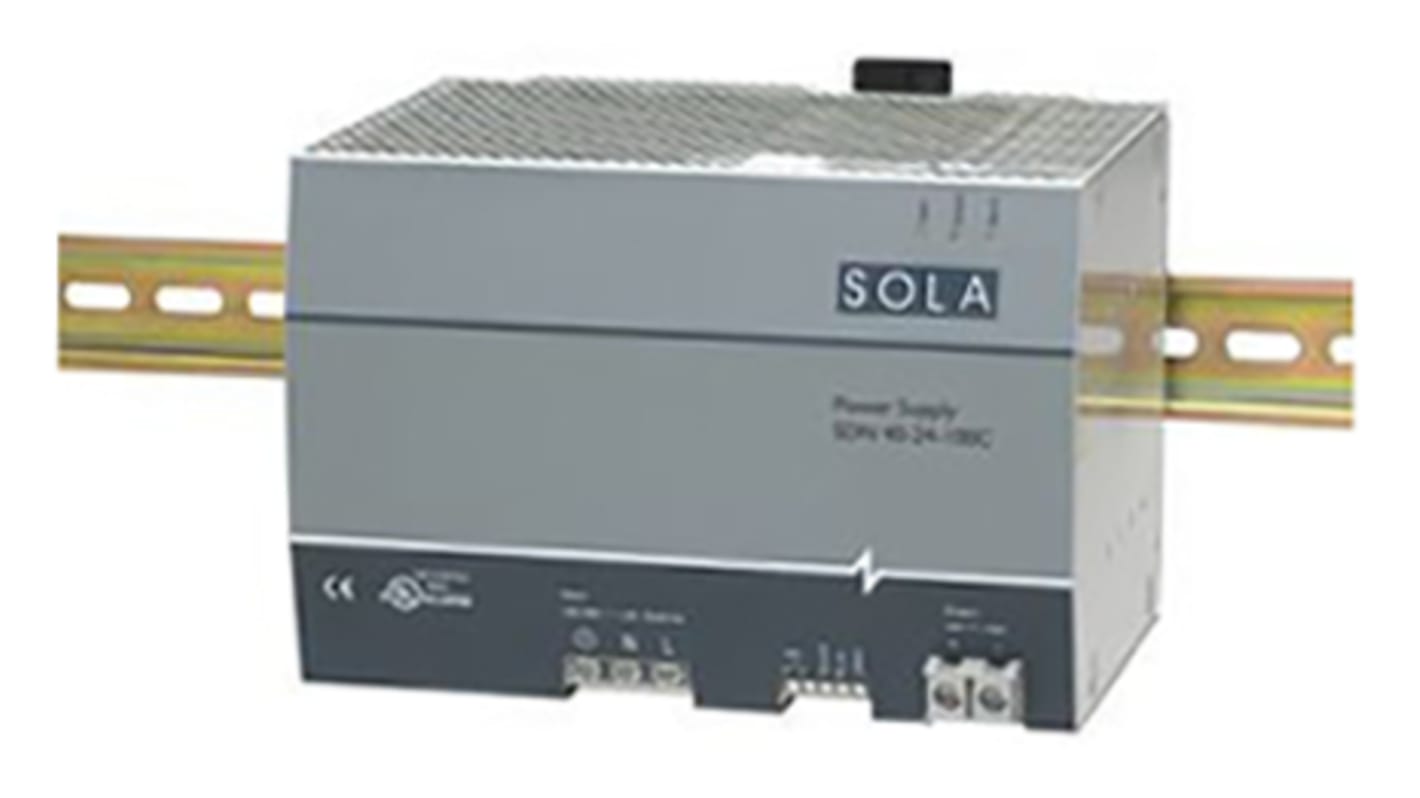 SolaHD DIN-sín tápellátás, BE: 85 → 264V ac, 1 kimenet, 24V dc, 40A, 960W