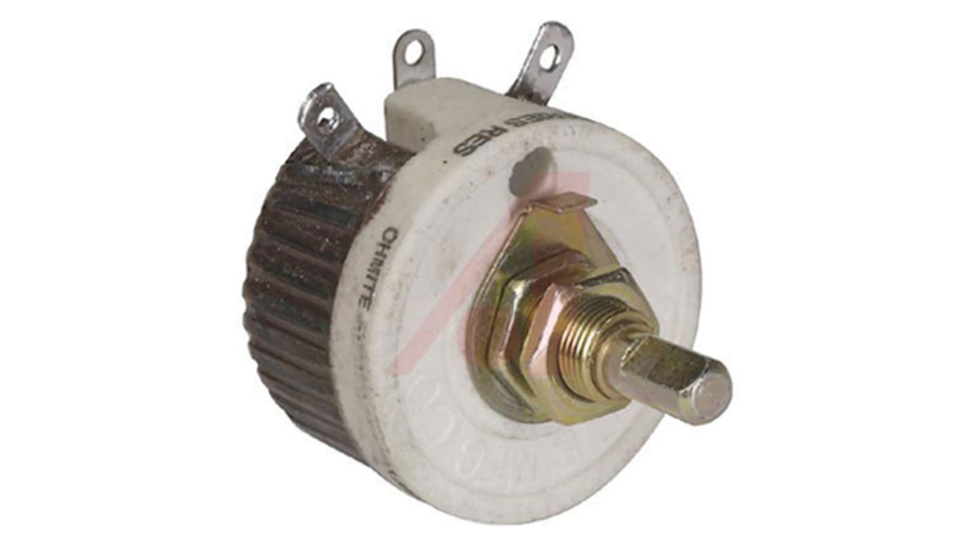 Arcol Ohmite RHS3R0E Rheostat, 3Ω ±10% 25W, Schaft ø 6,35 mm, Frontplattenmontage, Lötöse, 39.62 x 34.93mm