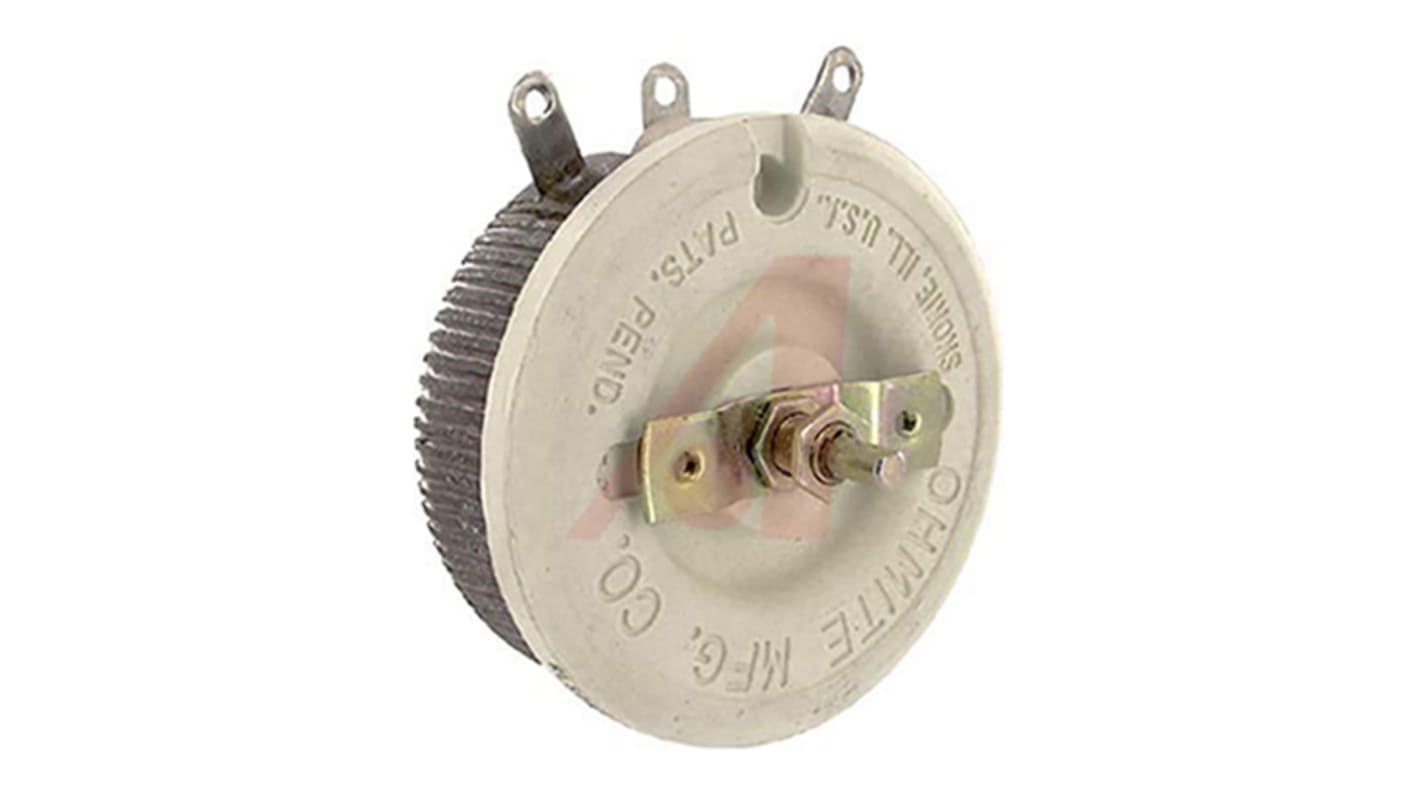 Ohmite RLS1K25E Rheostat, 1.2kΩ ±10% 150W, Schaft ø 6,35 mm, Frontplattenmontage, Lötöse, 101.6 x 50.8mm