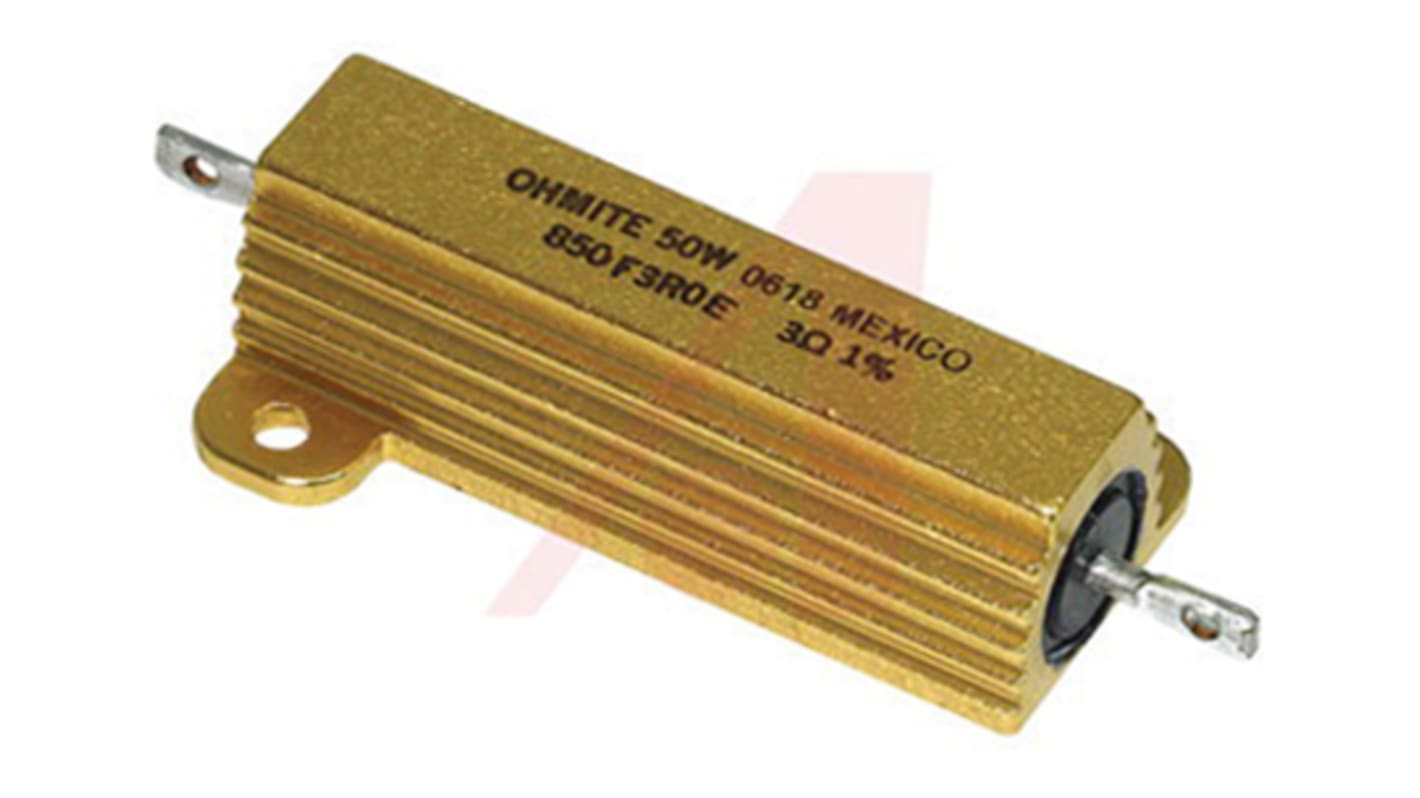 Ohmite, 3Ω 50W Wire Wound Chassis Mount Resistor 850F3R0E ±1%