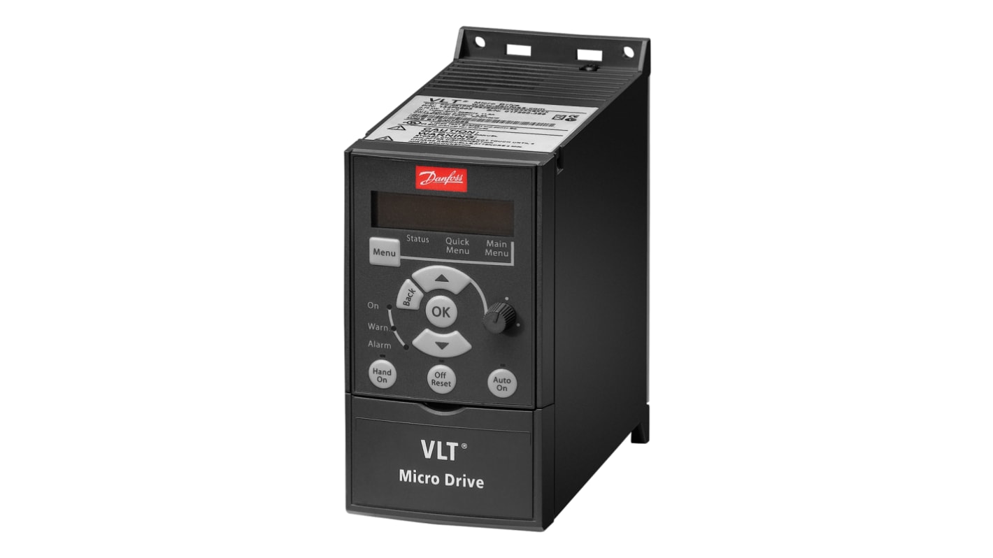 Variador de frecuencia Danfoss serie VLT FC51, 0,75 kW, 230 V ac, 3 fases, 4,2 A, 0 → 200 (VVC+ Mode) Hz, 0