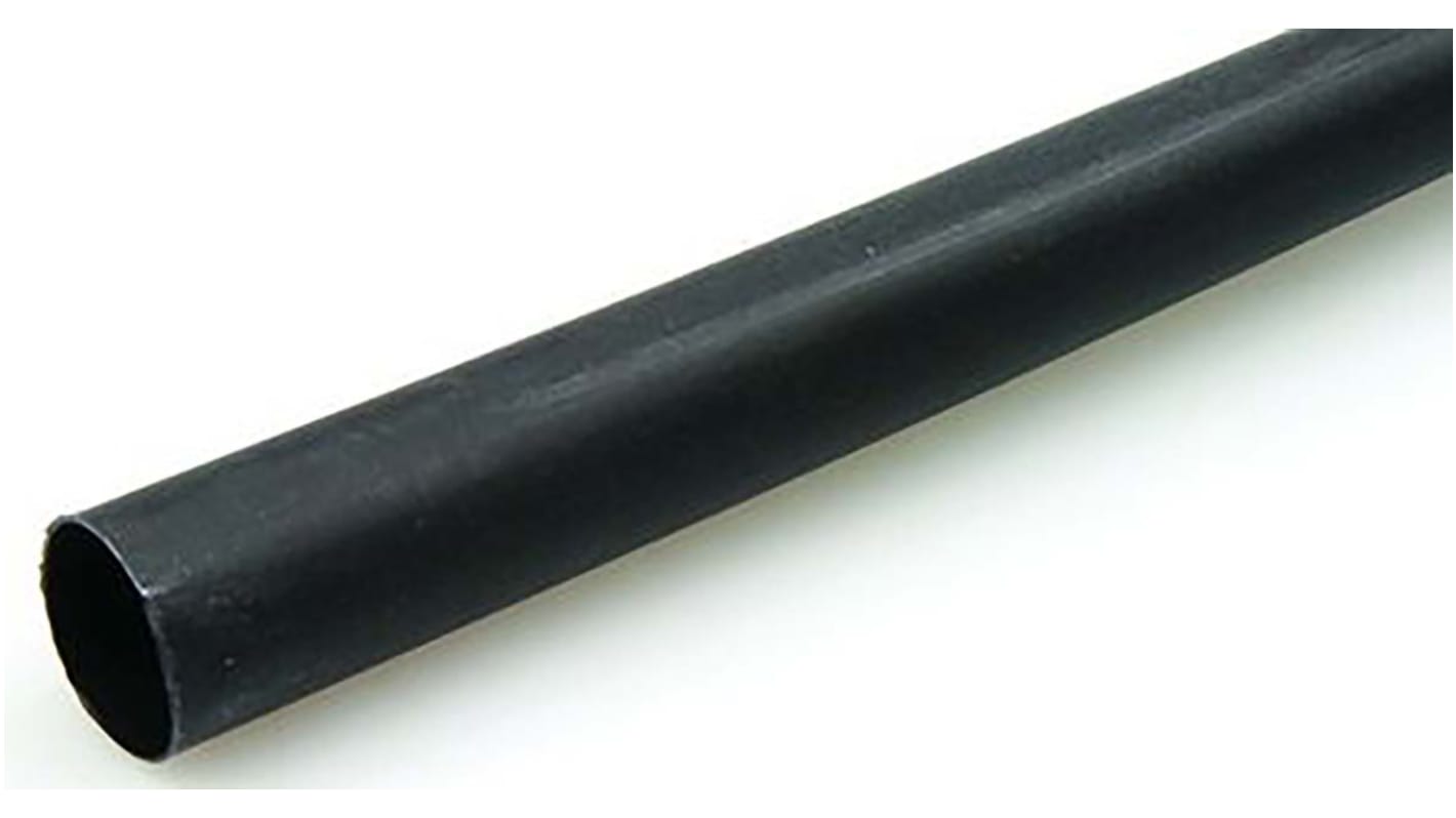 Tubo termorretráctil RS PRO de Elastómero Negro, contracción 2:1, Ø 12.7mm, long. 6m