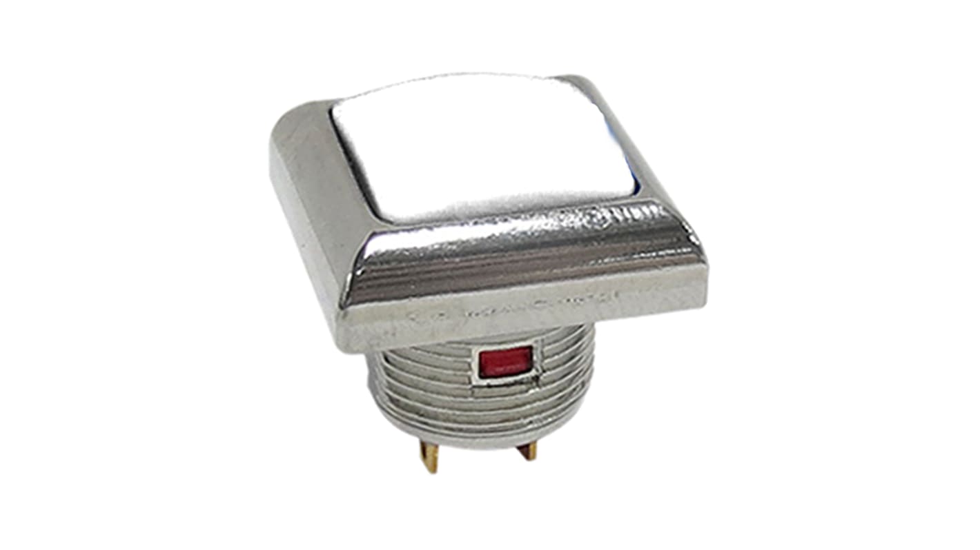 RS PRO Miniature Push Button Switch, Momentary, Panel Mount, 13.6mm Cutout, SPST, 250 V ac @ 200 mA, 50 V dc @ 200 mA,