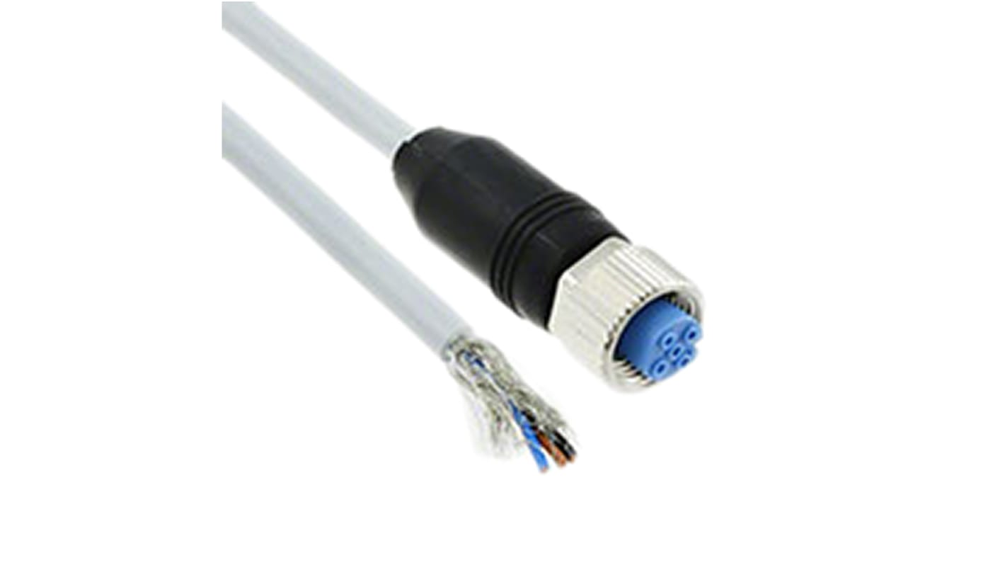 TE Connectivity Straight Female 3 way M12 to Unterminated Sensor Actuator Cable, 1.5m