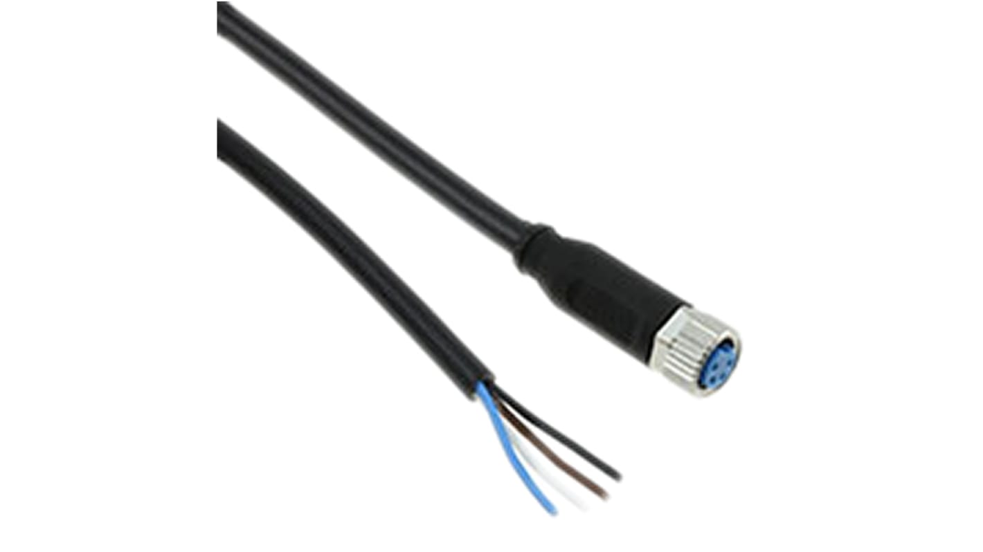 TE Connectivity Female 4 way M8 to Unterminated Sensor Actuator Cable, 1.5m