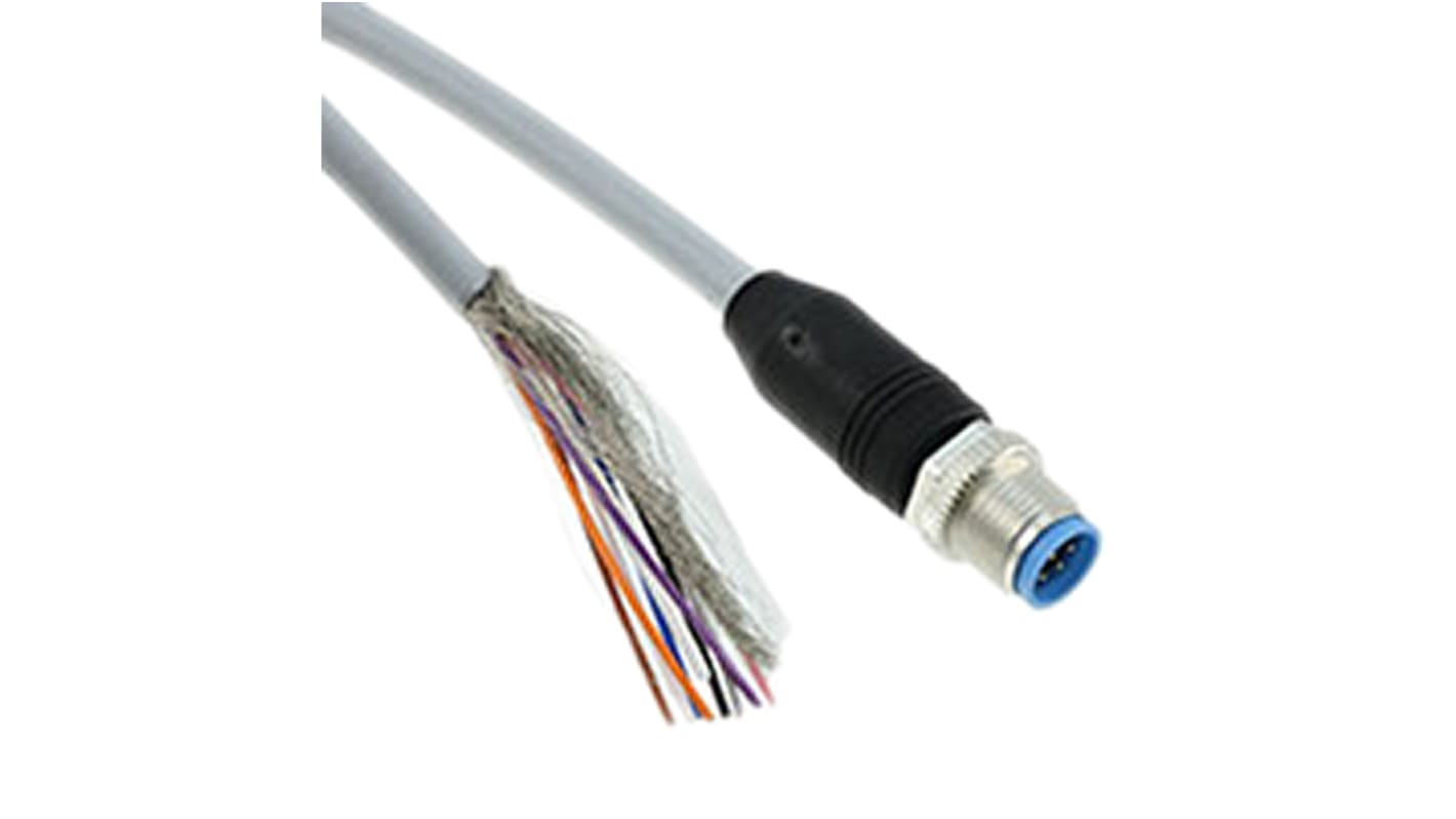 TE Connectivity Straight Male 8 way M12 to Unterminated Sensor Actuator Cable, 1.5m