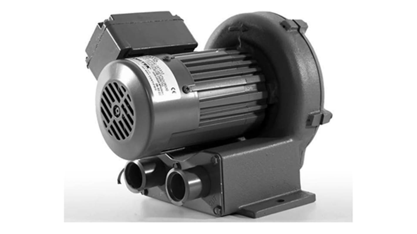 Ametek DR083 Series Regenerative Centrifugal Fan, 115 V ac, 230 V ac, 30.70m³/h, AC Operation, 186.9 x 200.4 x 215.6mm