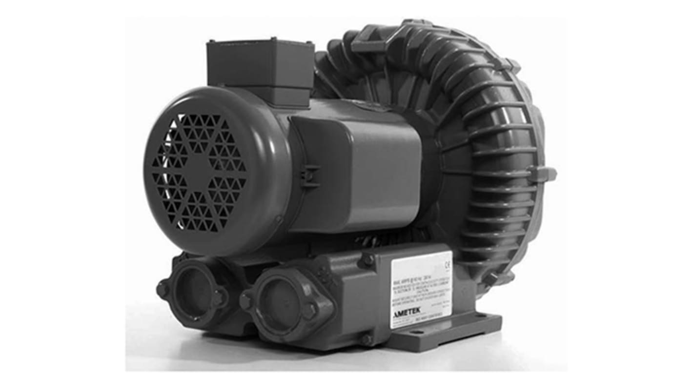 Ametek DR555 Radialgebläse, Regenerativ, 230 V ac, 460 V ac, AC, 317.11m³/h, 379 x 383 x 409mm, Kugellager