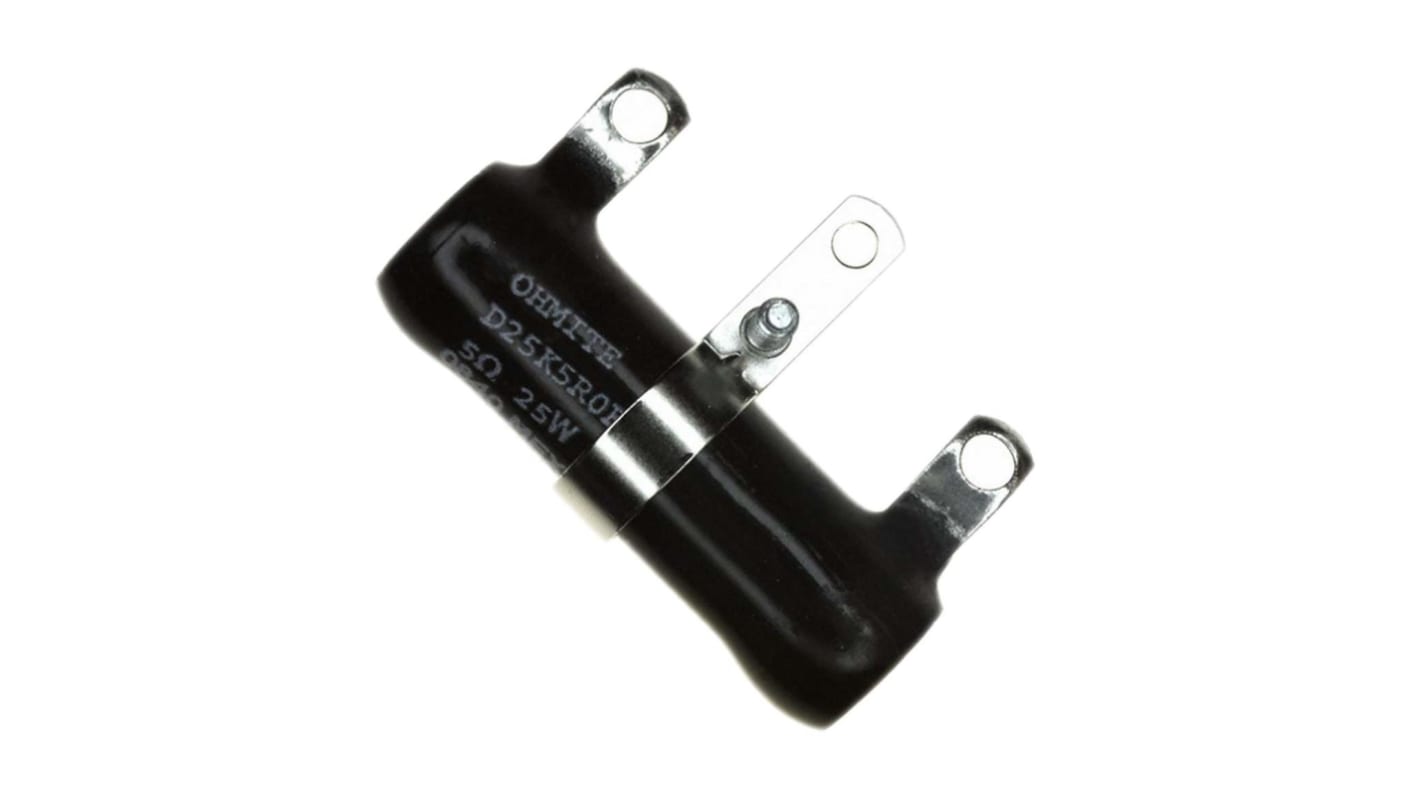 Ohmite 5Ω ±10% 25W Adjustable Wire Wound Resistor ±260ppm/°C 50.8mm