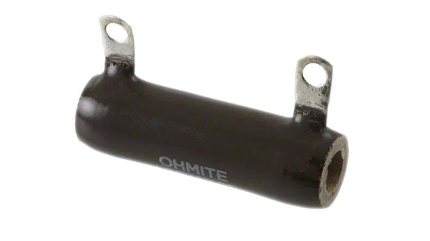 Resistencia de montaje en panel Ohmite, 3kΩ ±5% 25W, Tubular, Soldadura, Bobinado