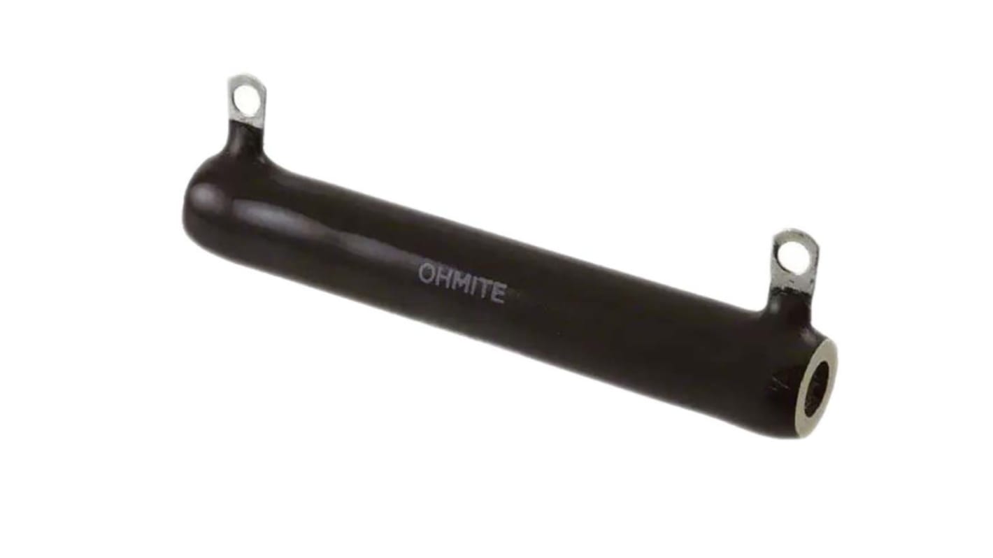 Resistencia de montaje en panel Ohmite, 25Ω ±5% 50W, Tubular, Soldadura, Bobinado