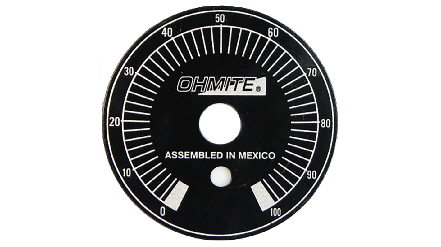 Arcol Ohmite 5000E Potentiometerskala zur Verwend.mit G-Rheostat- und Abzweigungsschaltermodelle, H-Rheostat- und