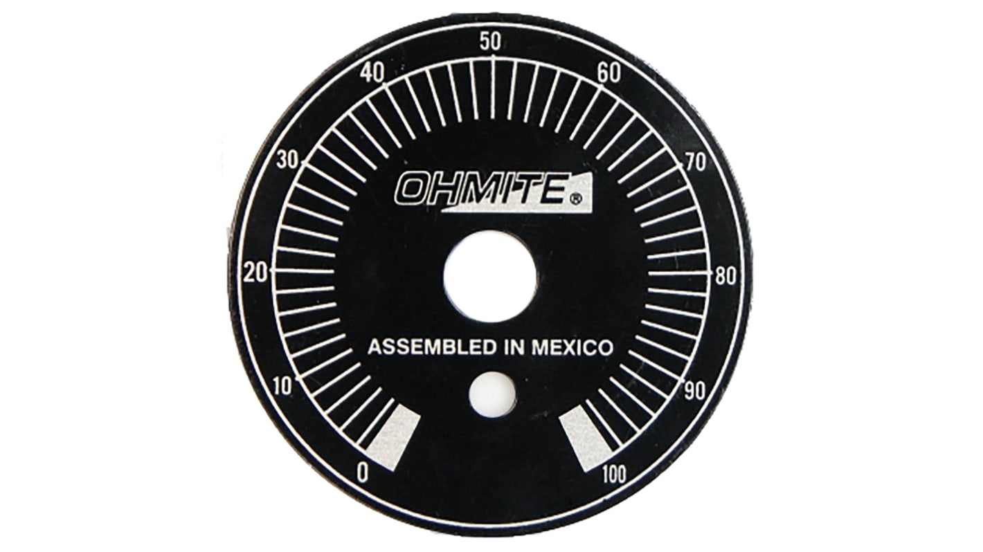 Arcol Ohmite Potentiometer Dial for G Rheostat and Tab Switch Models, H Rheostat and Tab Switch Models, J Rheostat and