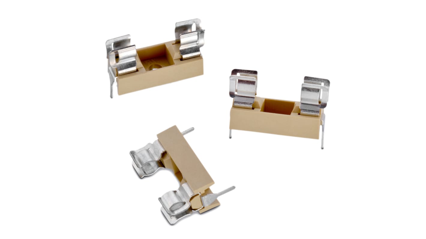 Wurth Elektronik 10A PCB Mount Fuse Holder for 5 x 20mm Fuse, 1P, 250V ac