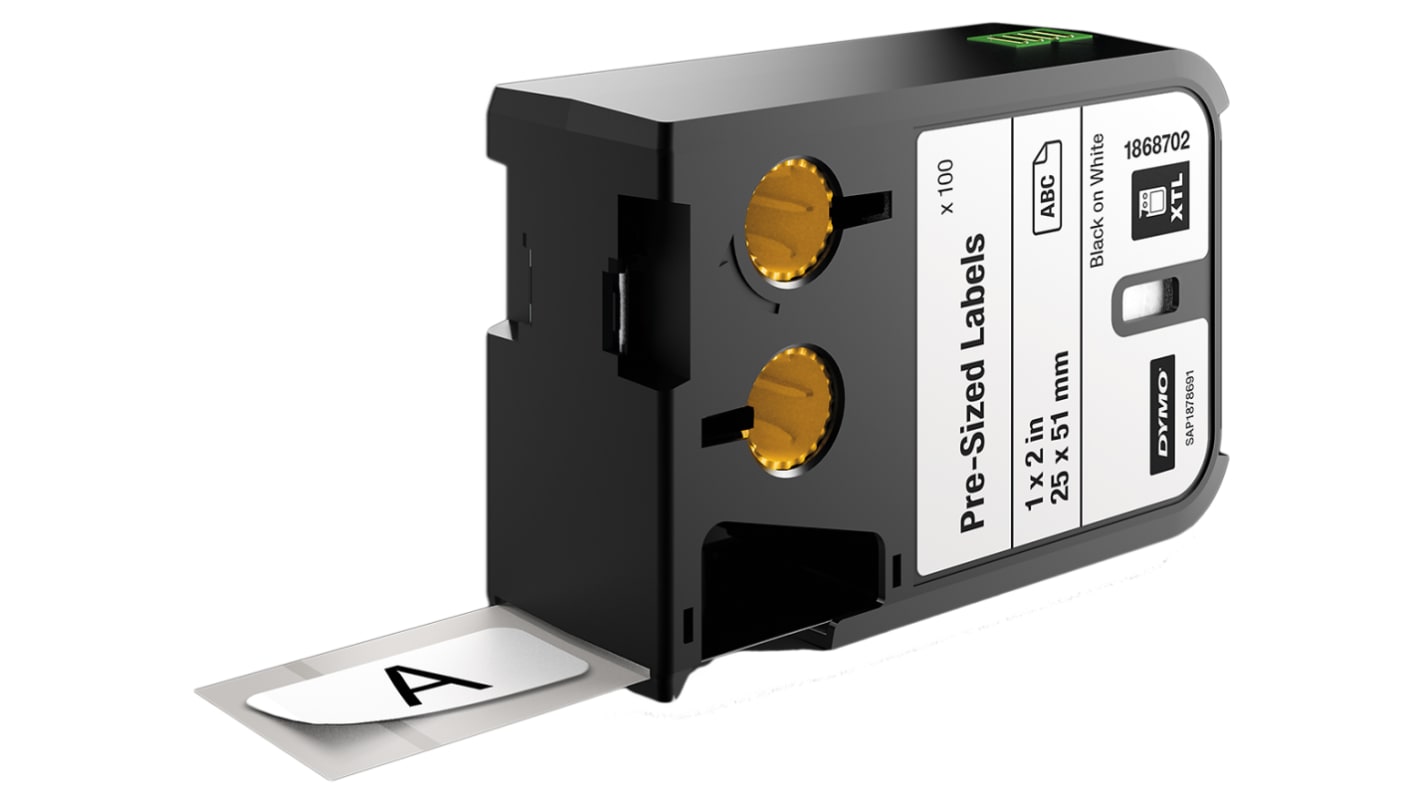 1868702 Dymo XTL Black on White Label Printer Tape & Label, 51 mm