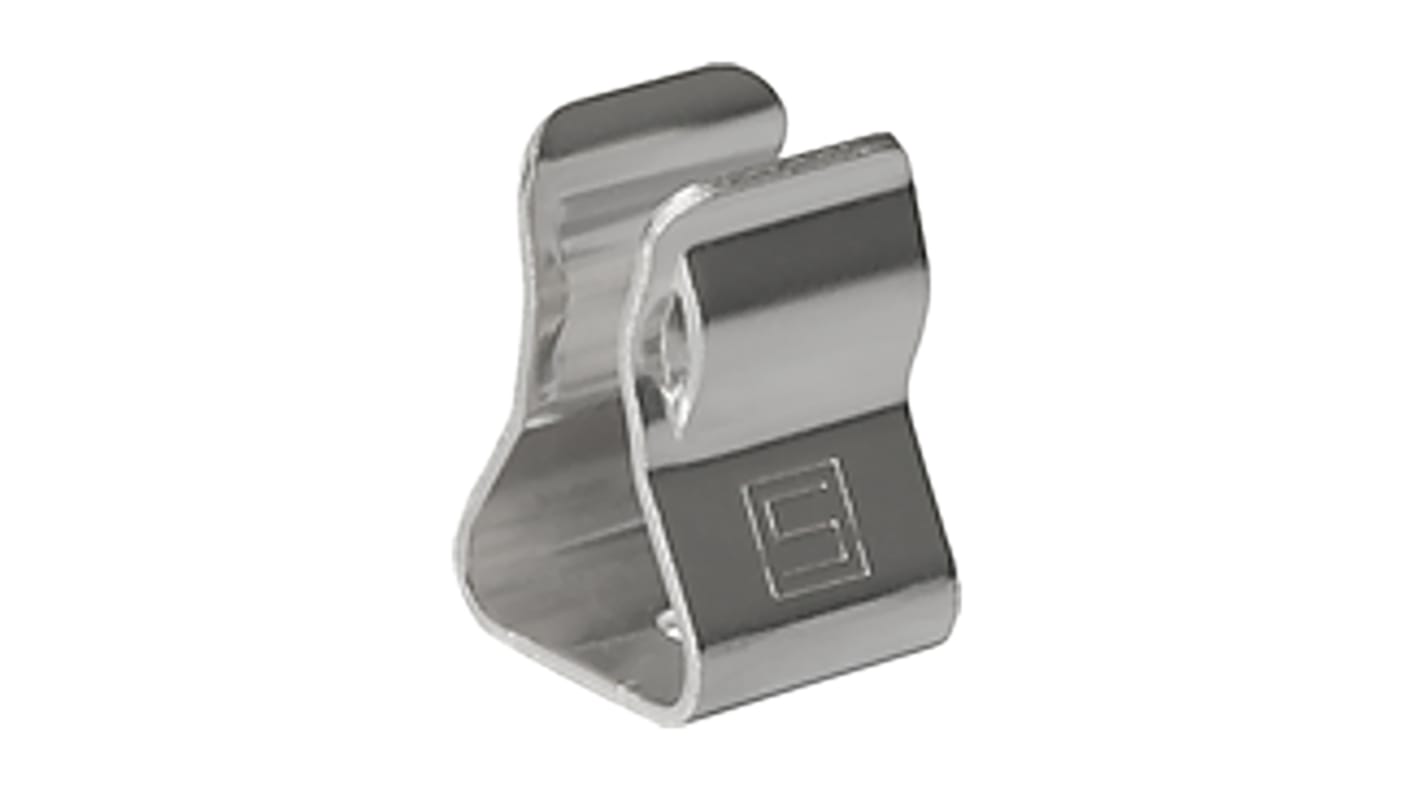 Clip per fusibile Schurter, fusibile a Cartuccia da 10.3 x 38mm, clip in Lega di rame placcata argento, Montaggio a vite