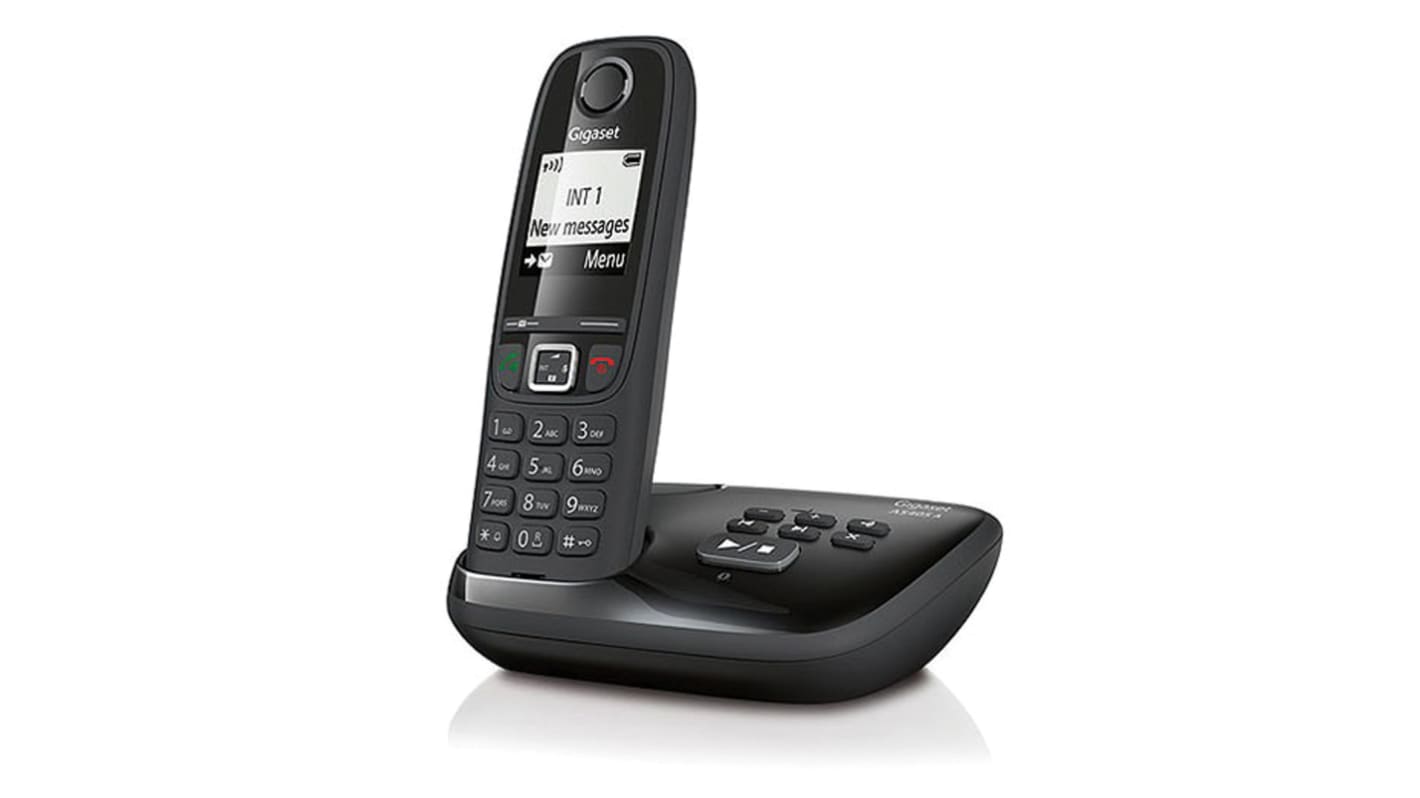 Telefon 1 sluchátka bezdrátový Stolní, LCD displej: displej LCD Siemens, model: Gigaset AS405A Typ G – britská 3kolíková