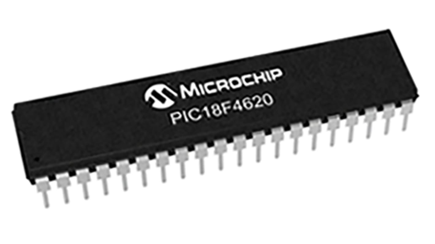 Microcontrolador Microchip PIC18F4620-E/P, núcleo PIC de 8bit, RAM 3,968 kB, 40MHZ, PDIP de 40 pines