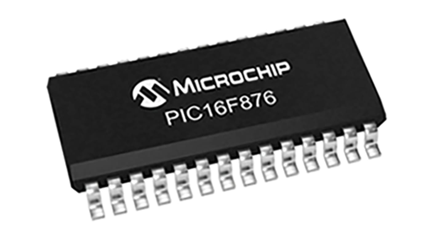 Microchip PIC16F876-04I/SO, 8bit PIC Microcontroller, PIC16F, 4MHz, 14 kB Flash, 28-Pin PLCC