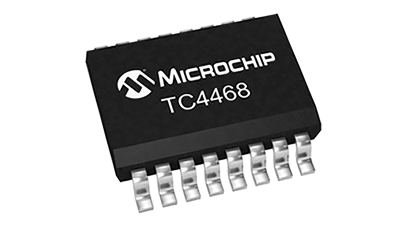 MOSFET kapu meghajtó TC4468COE CMOS, 1,2 A, 18V, 16-tüskés, SOIC